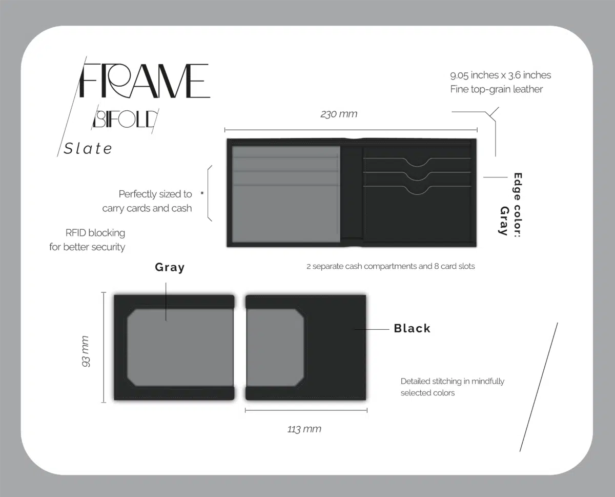 کیف پول چرمی Jowhar کالکشن Black Frame 30